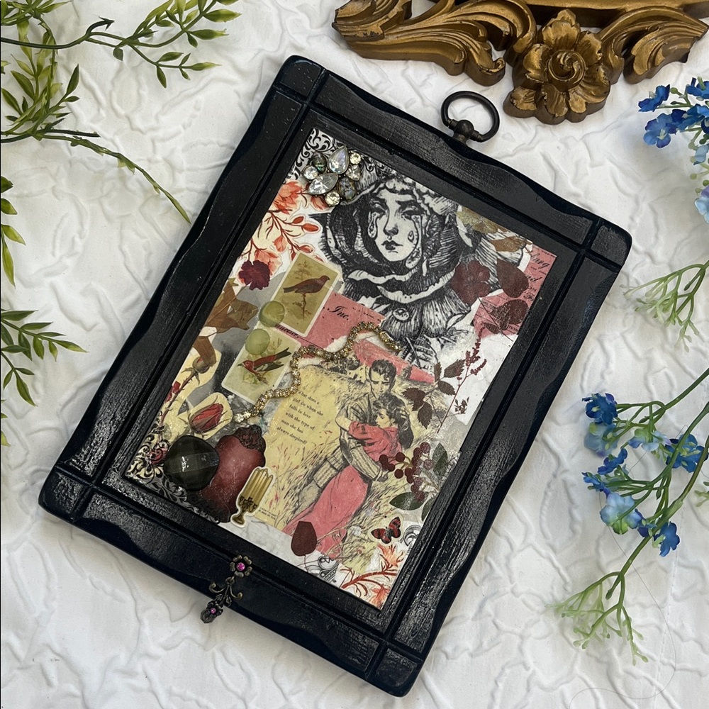 Moody Wall Art Gothic Sad Girl Maximalist Gothic Decor